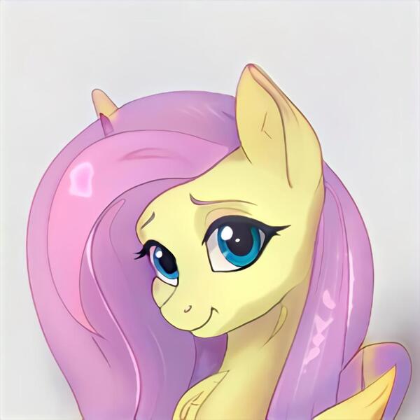 Size: 1024x1024 | Tagged: safe, artist:thisponydoesnotexist, derpibooru import, machine learning generated, pony, bust, female, image, jpeg, mare, neural network, portrait, simple background, solo