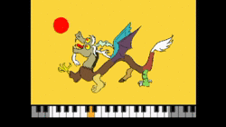 Size: 1088x608 | Tagged: safe, artist:horsesplease, derpibooru import, edit, sound edit, discord, draconequus, dragon, eastern dragon, animated, china, chinese dragon, flag, history, music, music video, musical instrument, national anthem, piano, qing dynasty, sound, webm