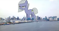 Size: 1024x538 | Tagged: safe, derpibooru import, limestone pie, earth pony, pony, female, giant earth pony, giant pony, giant/macro earth pony, giantess, highrise ponies, irl, limezilla, macro, mare, mega giant, photo, ponies in real life, solo, tokyo