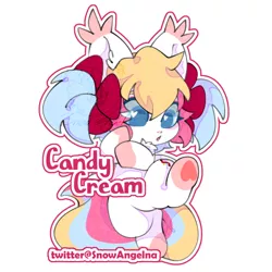 Size: 700x700 | Tagged: safe, artist:snow angel, derpibooru import, oc, oc:candy cream, unofficial characters only, bat pony, pony, bat pony oc, bat wings, chibi, colored pupils, simple background, solo, white background, wingding eyes, wings