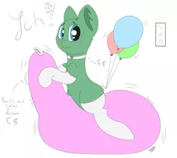 Size: 2800x2500 | Tagged: any gender, any race, any species, artist:cuddle_cruise, balloon, balloon fetish, balloon sitting, blushing, clothes, collar, commission, derpibooru import, femboy, fetish, helium, male, socks, stockings, suggestive, thigh highs, ych example, your character here
