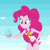 Size: 800x800 | Tagged: suggestive, derpibooru import, edit, edited screencap, editor:ardjet, screencap, pinkie pie, equestria girls, equestria girls series, forgotten friendship, ^^, animated, cameltoe, clothes, cupcake, cute, diapinkes, eyes closed, female, food, frosting, geode of sugar bombs, gif, hat, image, leotard, magical geodes, pinkie being pinkie, swimsuit, thong leotard, thong swimsuit