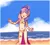 Size: 1980x1780 | Tagged: safe, artist:drantyno, banned from derpibooru, derpibooru import, sweetie belle, human, alternate hairstyle, armlet, beach, belly button, belly dancer, belly dancer outfit, belly jewel, bikini, blushing, bracelet, clothes, female, harem outfit, humanized, image, jeweled navel, jewelry, leg bracelet, lolicon, midriff, necklace, ocean, png, solo, swimsuit, underage