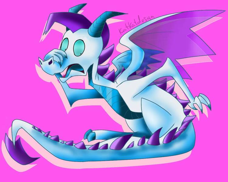 Size: 1250x1000 | Tagged: safe, artist:katkatdesign, derpibooru import, rarity, dragon, dragonified, elusive, image, implied transformation, jpeg, male, pink background, raridragon, rule 63, signature, simple background, solo, species swap, wings