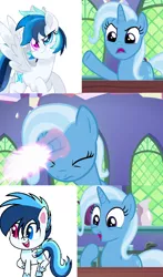 Size: 632x1076 | Tagged: safe, artist:zahrapony, derpibooru import, edit, edited screencap, screencap, trixie, oc, all bottled up, my little pony: pony life, exploitable meme, heterochromia, meme, trixie fixing meme