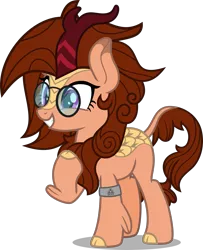 Size: 1297x1599 | Tagged: safe, artist:isaac_pony, derpibooru import, oc, oc:blazing smart, kirin, brown mane, doom, doom equestria, female, glasses, hack, hacker, show accurate, simple background, smiley face, solo, transparent background, vector