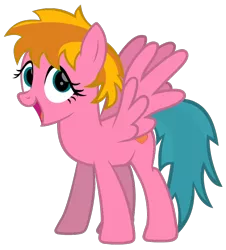 Size: 722x800 | Tagged: safe, artist:thunder-blur, derpibooru import, ploomette, pegasus, female, open mouth, simple background, solo, transparent background