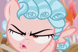 Size: 1613x1079 | Tagged: safe, derpibooru import, screencap, cozy glow, pegasus, frenemies (episode), cozy glow is best facemaker, crazy face, faic, female, funny, funny face, plushie, solo, what the hay?