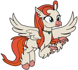 Size: 1222x1094 | Tagged: safe, artist:didgereethebrony, artist:silverrose522, derpibooru import, oc, oc:crimson heart, hippogriff, hippogriff oc, jewelry, necklace, simple background, solo, trace, transparent background