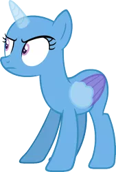 Size: 980x1446 | Tagged: safe, artist:pegasski, derpibooru import, oc, unofficial characters only, alicorn, pony, road to friendship, alicorn oc, bald, base, eyelashes, frown, horn, raised hoof, simple background, solo, transparent background, two toned wings, wings