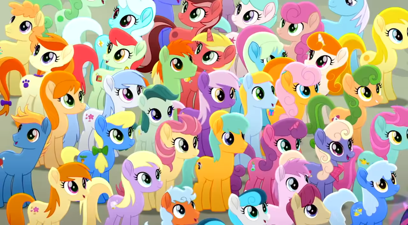 Size: 1080x598 | Tagged: safe, derpibooru import, screencap, cottonflock, kersplash, spring sprout, earth pony, pegasus, pony, unicorn, rainbow roadtrip, apple juice (character), background pony, background pony audience, bridle wreath, bright vision, cardinal rose, cherry lemonade, cloud cover, confetti party, crowd, crystal gaze, crystal potion, crystal star, dot cutie mark, female, guiding heart, happy, hydrangea (character), living in color, lock pick, lockpick (character), looking up, male, mare, meadow bloom, oak sprout, pastelia, periwinkle breeze, petal shower, photo, polo star, pumpkin pie, puppy love (character), quiet paws, rocketstar, rose honey, sand dune, smiling, sweet surprise