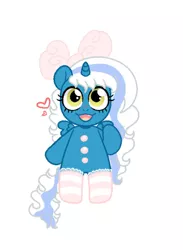 Size: 1024x1398 | Tagged: safe, artist:riofluttershy, derpibooru import, oc, oc:fleurbelle, alicorn, pony, alicorn oc, bow, chibi, clothes, cute, female, hair bow, horn, mare, socks, striped socks, wingding eyes, wings, yellow eyes