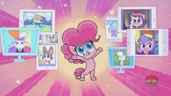 Size: 1076x603 | Tagged: safe, derpibooru import, screencap, opalescence, pinkie pie, winona, earth pony, pony, my little pony: pony life, one click wonder, spoiler:pony life s01e17, spoiler:pony life s01e28, all the memes, bipedal, brave of the sun fighbird, business cat, condescending wonka, doge, female, gene wilder, homer simpson backs into bushes, is this a pigeon, mare, meme, meta, one does not simply walk into mordor, ponified meme, success kid, the simpsons, the sound of music, treehouse logo, willy wonka and the chocolate factory, y pose