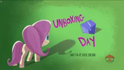 Size: 1920x1080 | Tagged: safe, derpibooru import, screencap, fluttershy, pony, my little pony: pony life, unboxing day, spoiler:pony life s01e18, spoiler:pony life s01e30, female, solo, title card, treehouse logo