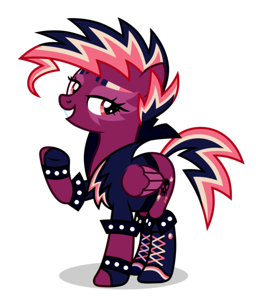 Size: 1854x2160 | Tagged: safe, artist:oyks, derpibooru import, oc, oc:thunderstruck, unofficial characters only, pegasus, clothes, mane, nose piercing, pegasus oc, piercing, punk, simple background, solo, transparent background, wings