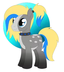 Size: 2082x2342 | Tagged: safe, artist:dyonys, derpibooru import, oc, oc:awyr, earth pony, pony, choker, male, simple background, spots, stallion, transparent background