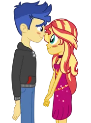 Size: 1483x2008 | Tagged: safe, artist:gmaplay, derpibooru import, flash sentry, sunset shimmer, equestria girls, female, flashimmer, male, shipping, simple background, straight, transparent background