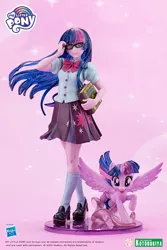 Size: 667x1000 | Tagged: safe, derpibooru import, kotobukiya, twilight sparkle, twilight sparkle (alicorn), alicorn, human, pony, equestria girls, book, clothes, dress, glasses, human ponidox, humanized, kotobukiya twilight sparkle, limited edition, self ponidox