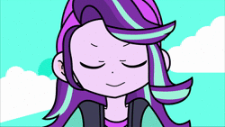 Size: 1920x1080 | Tagged: safe, artist:sketchmcreations, derpibooru import, maud pie, mudbriar, starlight glimmer, sunburst, trixie, equestria girls, angel, animated, dadada angel, equestria girls-ified, japanese, kite, looking at you, meme, moon runes, parody, sound, that pony sure does love kites, webm, wings, wow! glimmer