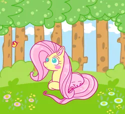 Size: 3646x3321 | Tagged: safe, artist:moomew64, derpibooru import, fluttershy, butterfly, insect, crossover, cute, kirby, kirby (character), nintendo, shyabetes, sleeping, tree