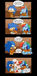 Size: 632x1280 | Tagged: safe, artist:rooooox, derpibooru import, argument, chained, clothes, comic, courtroom, cuffs, dialogue, prisoner, prisoner rd, prison outfit, shackles, sonic the hedgehog, sonic the hedgehog (series), speeding