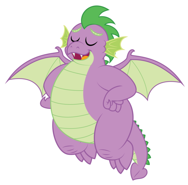 Size: 4150x4090 | Tagged: safe, artist:aleximusprime, derpibooru import, spike, dragon, molt down, adult, adult spike, chubby, eyes closed, fat, fat spike, male, older, older spike, open mouth, simple background, solo, transparent background, vector, winged spike