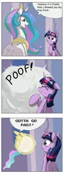 Size: 1280x3491 | Tagged: safe, artist:mega-poneo, derpibooru import, princess celestia, twilight sparkle, twilight sparkle (alicorn), alicorn, pony, celestia's true form, comic, crossover, dialogue, exploitable meme, female, forced meme, levitation, magic, mare, meme, princess ballestia, self-levitation, sonic the hedgehog (series), spin dash, spread wings, telekinesis, transformation, wings