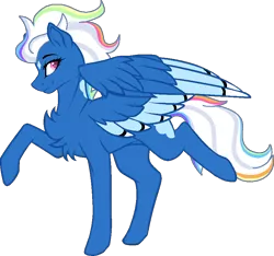 Size: 850x795 | Tagged: safe, artist:musical-medic, derpibooru import, oc, oc:iridescence, unofficial characters only, pegasus, pony, base used, chest fluff, magical lesbian spawn, offspring, parent:night glider, parent:rainbow dash, simple background, solo, transparent background