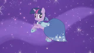 Size: 1920x1080 | Tagged: safe, derpibooru import, screencap, twilight sparkle, suited for success, clothes, dress, female, gala dress, rearing, solo