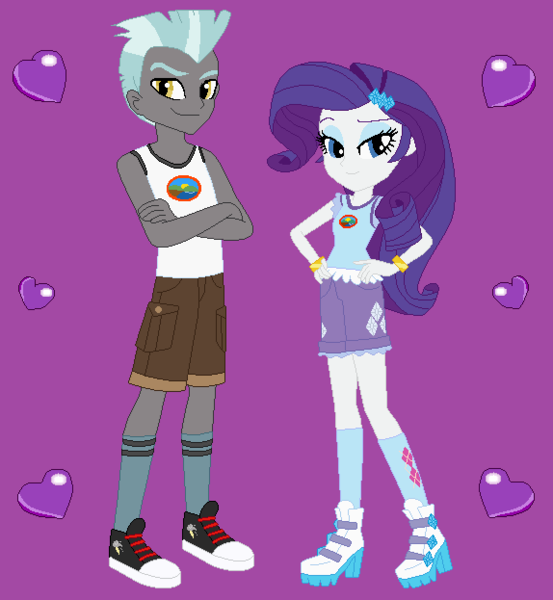 Size: 574x623 | Tagged: safe, artist:owletbrigthness, derpibooru import, rarity, thunderlane, equestria girls, clothes, converse, female, male, rarilane, shipping, shoes, straight