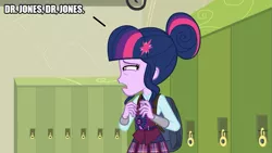 Size: 889x500 | Tagged: safe, derpibooru import, sci-twi, twilight sparkle, equestria girls, friendship games, female, glasses, impression, indiana jones, indiana jones and the temple of doom, missing accessory, narrowed eyes, no glasses, solo