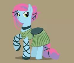 Size: 900x766 | Tagged: safe, alternate version, artist:askmerriweatherauthor, derpibooru import, oc, oc:tootie frootie, pegasus, pony, choker, clothes, dress, solo