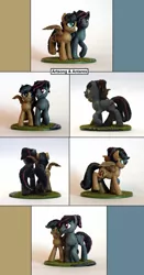 Size: 1280x2449 | Tagged: safe, artist:ubrosis, derpibooru import, oc, oc:antares, oc:artsong, unofficial characters only, pegasus, pony, couple, craft, female, male, mare, photo, sculpture, stallion