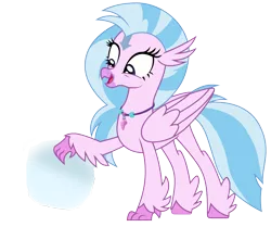 Size: 2251x1883 | Tagged: safe, artist:sonofaskywalker, derpibooru import, edit, vector edit, silverstream, classical hippogriff, hippogriff, the hearth's warming club, aang, air, air ball, avatar silverstream, avatar the last airbender, cute, diastreamies, jewelry, necklace, silverstream's bucket, simple background, transparent background, vector