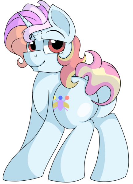 Size: 4900x6786 | Tagged: safe, artist:rainbowtashie, author:bigonionbean, derpibooru import, oc, oc:exquisite attire, pony, unicorn, butt, commissioner:bigonionbean, cutie mark, extra thicc, flank, fusion, fusion:exquisite attire, male, plot, rule 63, simple background, stallion, transparent background