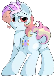 Size: 4900x6786 | Tagged: safe, artist:rainbowtashie, author:bigonionbean, derpibooru import, oc, oc:exquisite attire, pony, unicorn, butt, commissioner:bigonionbean, cutie mark, extra thicc, flank, fusion, fusion:exquisite attire, male, plot, rule 63, simple background, stallion, transparent background