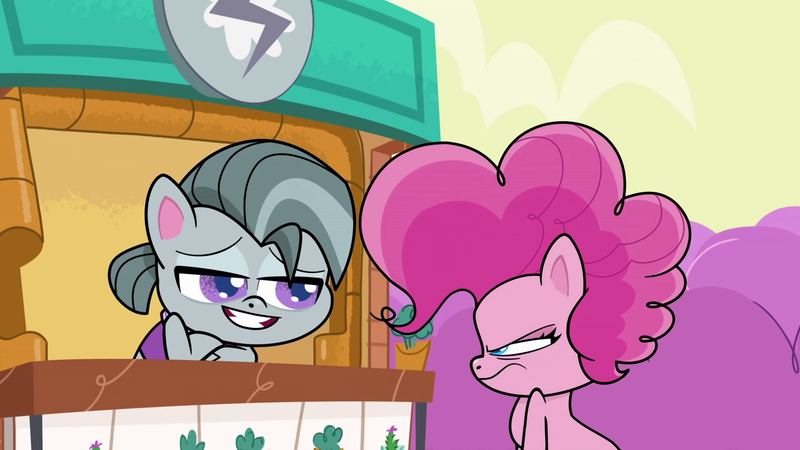 Size: 1920x1080 | Tagged: safe, derpibooru import, screencap, pinkie pie, earth pony, my little pony: pony life, pie vs. pie, spoiler:pony life s01e23, spoiler:pony life s01e39, angry, brother and sister, female, male, octavio pie, siblings
