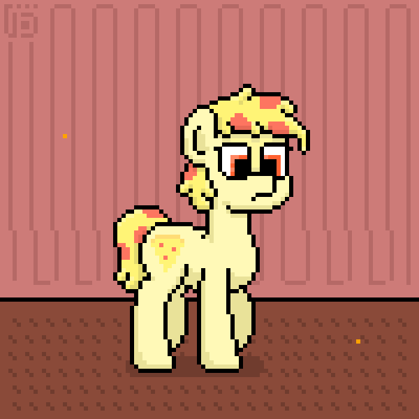 Size: 800x800 | Tagged: safe, artist:vohd, derpibooru import, oc, oc:mozzarella orgy, ponified, unofficial characters only, earth pony, food pony, original species, pizza pony, pony, animated, food, frame by frame, oven, pixel art, pizza, sparkles, trotting, trotting in place