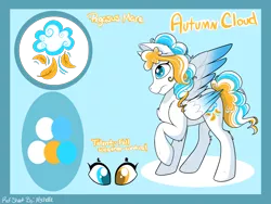 Size: 2224x1668 | Tagged: safe, artist:mychelle, derpibooru import, oc, oc:autumn cloud, pegasus, pony, colored wings, colored wingtips, female, mare, reference sheet, solo, wings