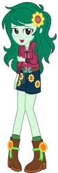 Size: 1500x4447 | Tagged: safe, artist:sketchmcreations, derpibooru import, wallflower blush, equestria girls, equestria girls series, let it rain, spoiler:eqg series (season 2), clothes, commission, cute, female, flowerbetes, looking at you, music festival outfit, open mouth, simple background, smiling, socks, transparent background, vector