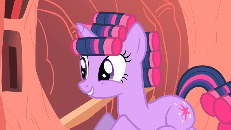 Size: 1280x720 | Tagged: safe, derpibooru import, screencap, twilight sparkle, pony, unicorn, look before you sleep, cute, female, golden oaks library, hair curlers, library, mare, solo, twiabetes, unicorn twilight