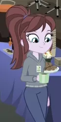 Size: 200x400 | Tagged: safe, derpibooru import, screencap, coffee rush, equestria girls, equestria girls series, movie magic, spoiler:eqg specials, coffee, coffee mug, cookie, cropped, female, food, mug