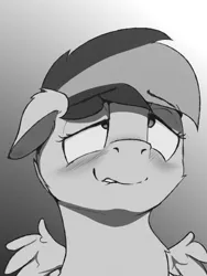 Size: 3000x4000 | Tagged: suggestive, artist:toanderic, derpibooru import, oc, oc:icylightning, unofficial characters only, pegasus, pony, ahegao, black and white, blushing, female, grayscale, lip bite, manga, mare, monochrome, open mouth, pegasus oc, solo, tongue out, wings