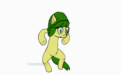 Size: 788x487 | Tagged: safe, artist:mranthony2, derpibooru import, oc, oc:lemon bounce, unofficial characters only, pony, animated, bipedal, clapping, cute, dancing, distraction dance, gif, henry stickmin, henry stickmin collection, meme, ponified meme, simple background, smiling, solo, standing on two hooves, wat, watermark, white background
