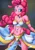 Size: 955x1351 | Tagged: suggestive, artist:mysticalpha, banned from derpibooru, deleted from derpibooru, derpibooru import, pinkie pie, anthro, earth pony, pony, armlet, bedroom eyes, belly button, belly dancer, belly dancer outfit, bracelet, breasts, choker, clothes, eyeshadow, female, image, jewelry, jpeg, loincloth, makeup, mare, midriff, solo, solo female, underass