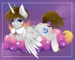 Size: 1920x1537 | Tagged: safe, artist:silent-shadow-wolf, derpibooru import, oc, oc:pearl, unofficial characters only, alicorn, pony, cloud, female, mare, solo