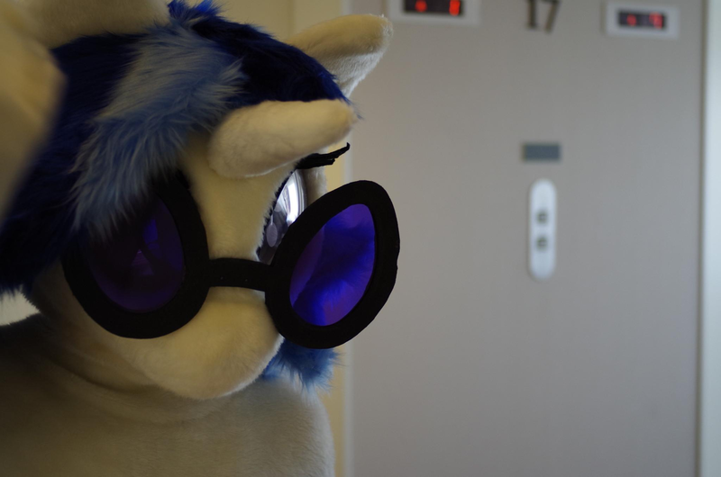 Size: 2048x1356 | Tagged: artist:luna_b_, clothes, cosplay, costume, derpibooru import, fursuit, human, irl, irl human, japan, photo, safe, solo, vinyl scratch, vinyl's glasses