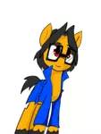 Size: 720x960 | Tagged: safe, artist:a.s.e, derpibooru import, oc, oc:a.s.e, unofficial characters only, pony, clothes, glasses, looking up, male, simple background, solo, white background