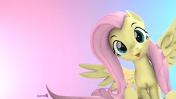Size: 1920x1080 | Tagged: safe, artist:spinostud, derpibooru import, fluttershy, pegasus, pony, 3d, :p, cute, female, looking at you, shyabetes, silly, solo, source filmmaker, tongue out