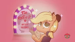 Size: 1476x822 | Tagged: safe, derpibooru import, screencap, applejack, earth pony, pony, my little pony: pony life, the root of it, spoiler:pony life s01e19, spoiler:pony life s01e32, female, mare, solo, title card